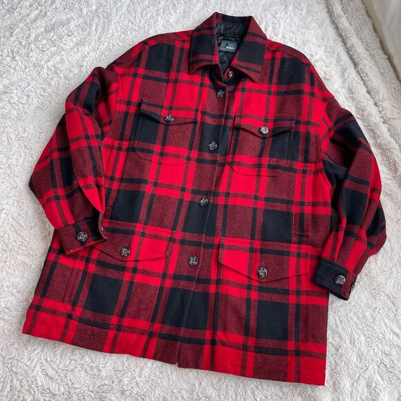 Vintage Lizwear buffalo plaid check mackinaw jacket coat insulated liz claiborne - Picture 11 of 17